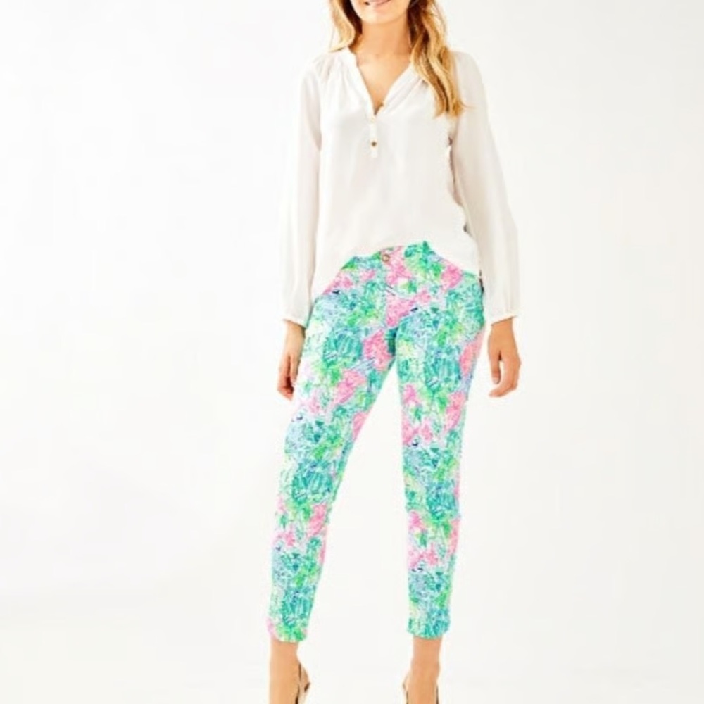 Lilly Pulitzer bohemian queen Kelly ankle pants in bohemian queen small